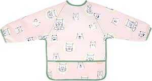 Badabulle Śliniak z rękawem w kolorze różowym