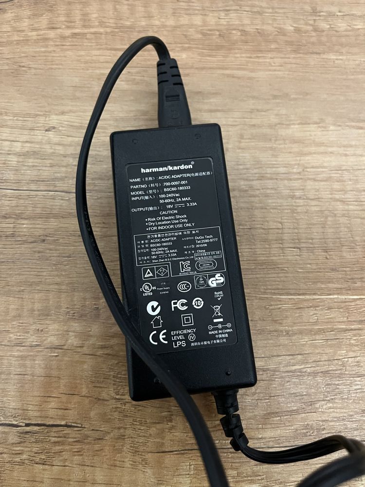 Oryginalny zasilacz Harman Kardon Go Play 18V
