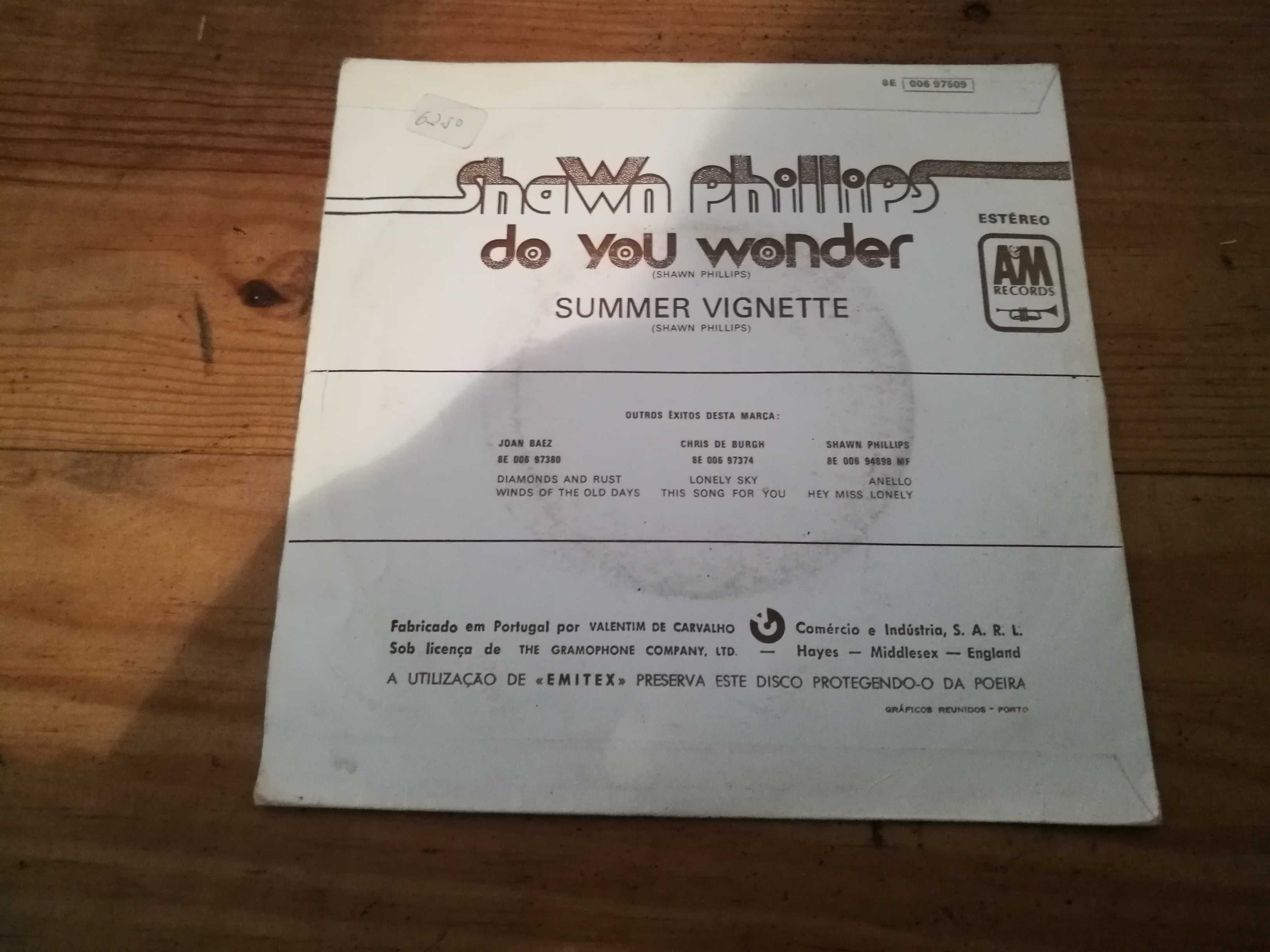 SHAWN   PHILLIPS(PROG)DoYou Wonder/Summer Vignette(Ed Port 1975)SINGLE