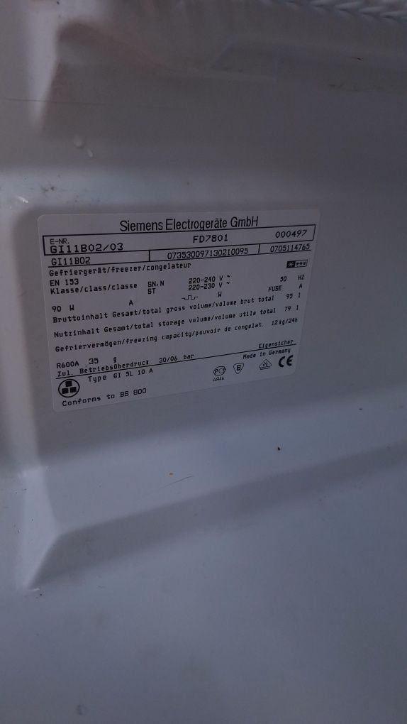 Lodówka + zamrażarką SIEMENS do zabudowy