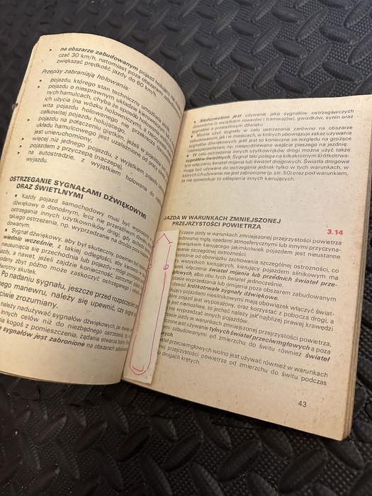 Podręcznik kierowcy kategorii B PZM 1987 r.