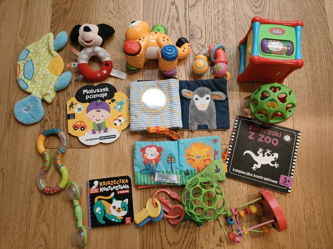 Gratisy + Słonik sensoryczny Tomy Lamaze klocki autko