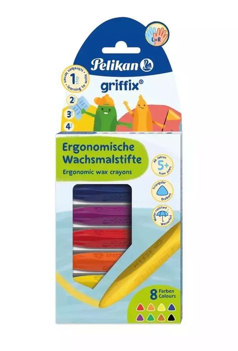 Kredki świecowe trójkątne Griffix 1. Pelikan AG. Nowy Produkt