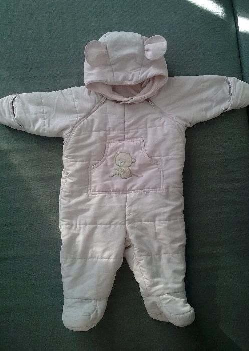 Kombinezon miś H&M 68 pudrowy róż