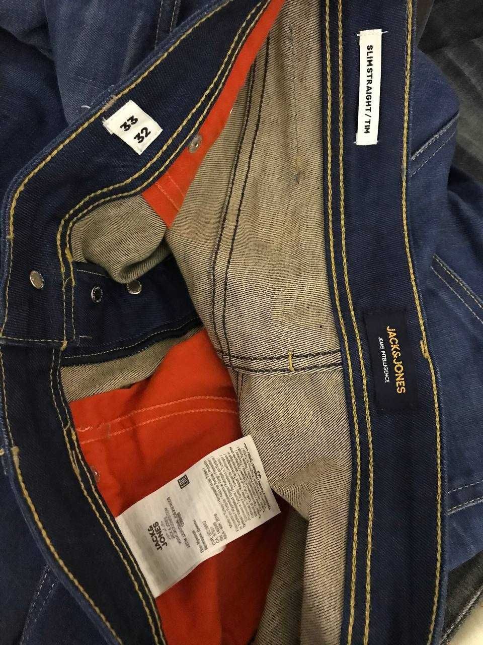 Мужские джинсы штаны Jack & Jones Slim/Straight Size 33/32 оригинал