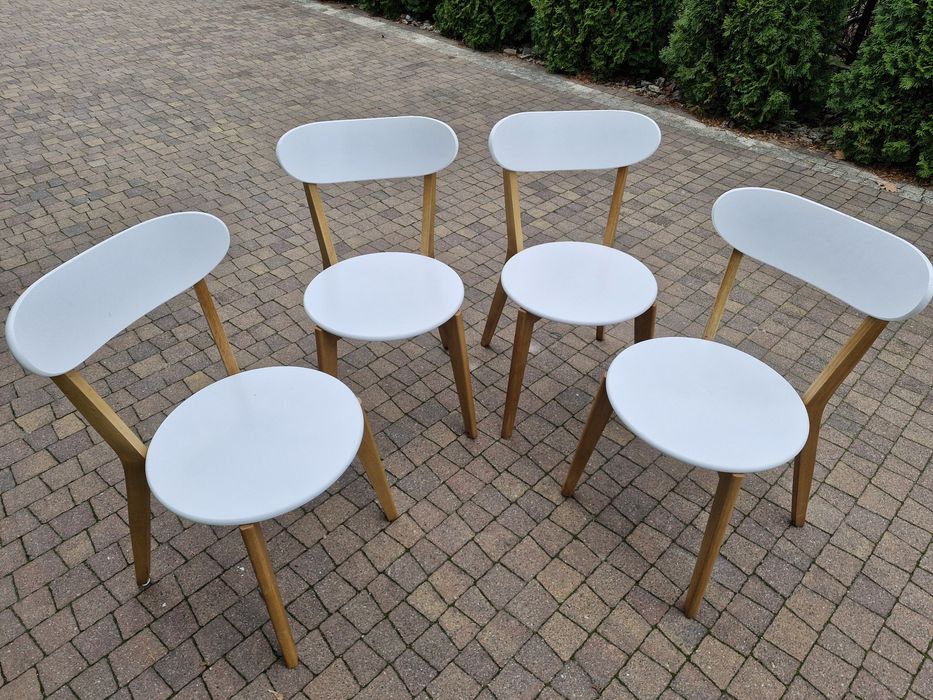 Krzesła białe jegind jysk 4 sztuki