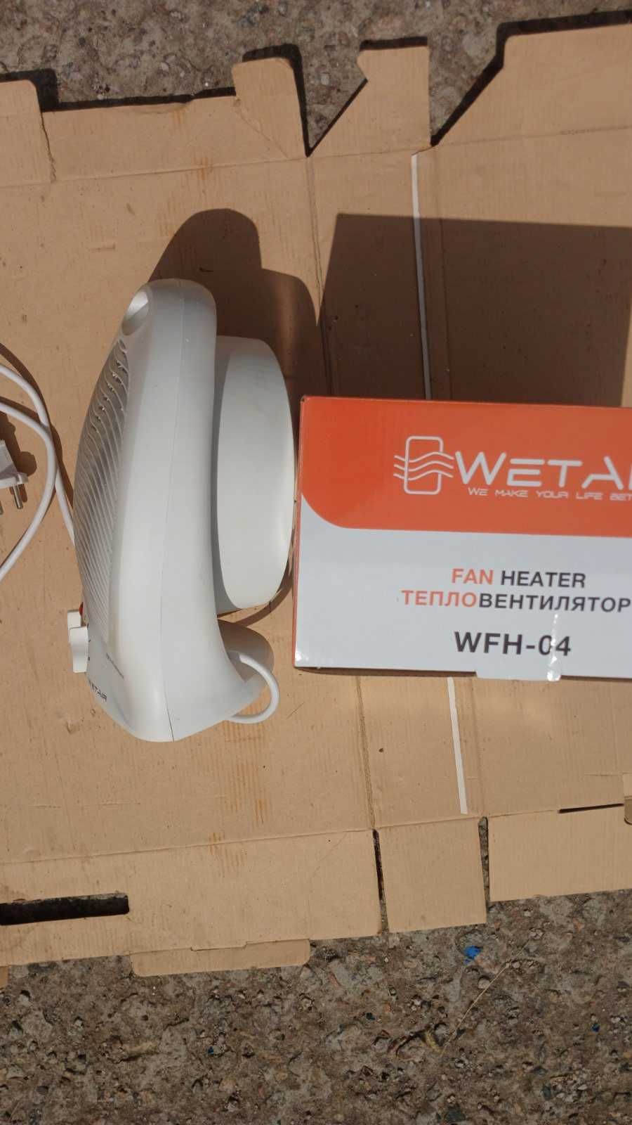 Тепловентилятор 2000 W WetAir WFH-04, обігрівач електричний