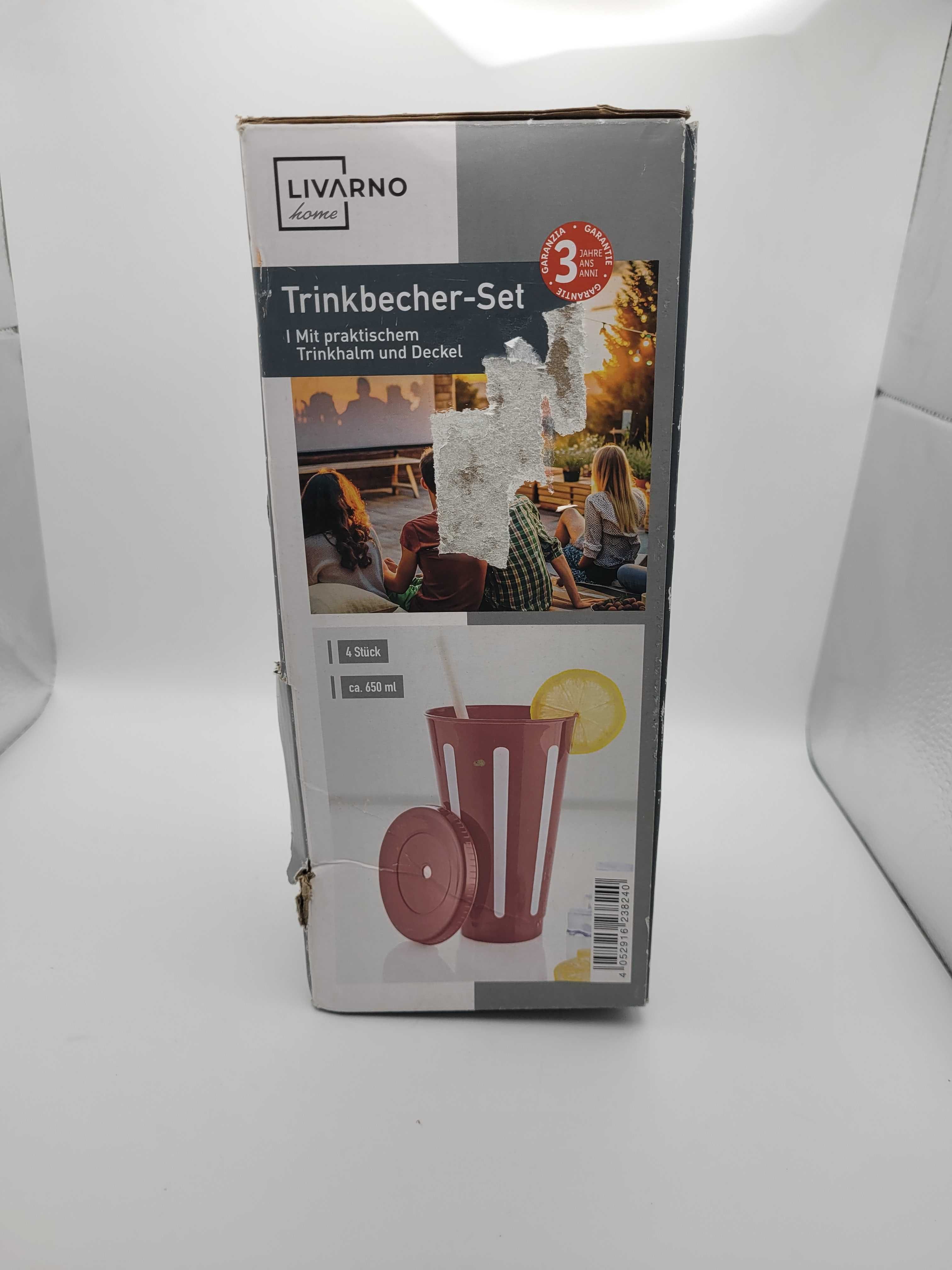 Zestaw 4 Kubków 650 ml Tradycyjny design retro