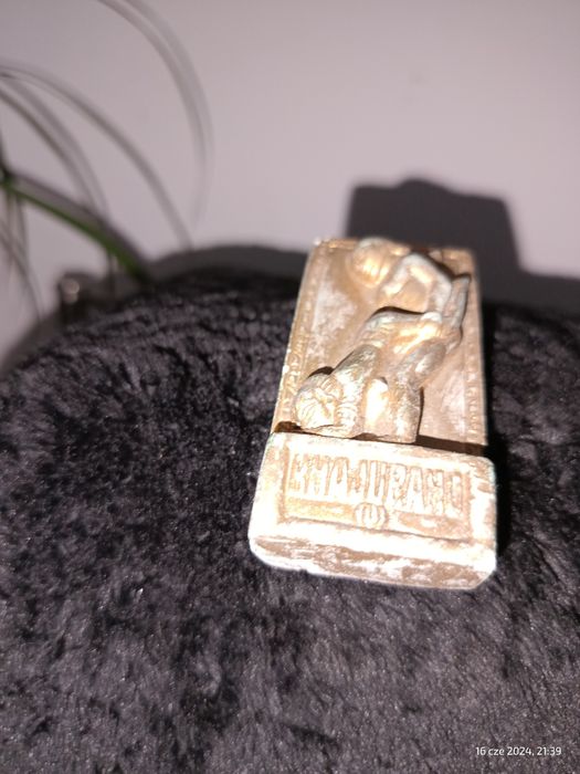 Stara Antyczna Gipsowa Figurka Kamasutra Pozłacana