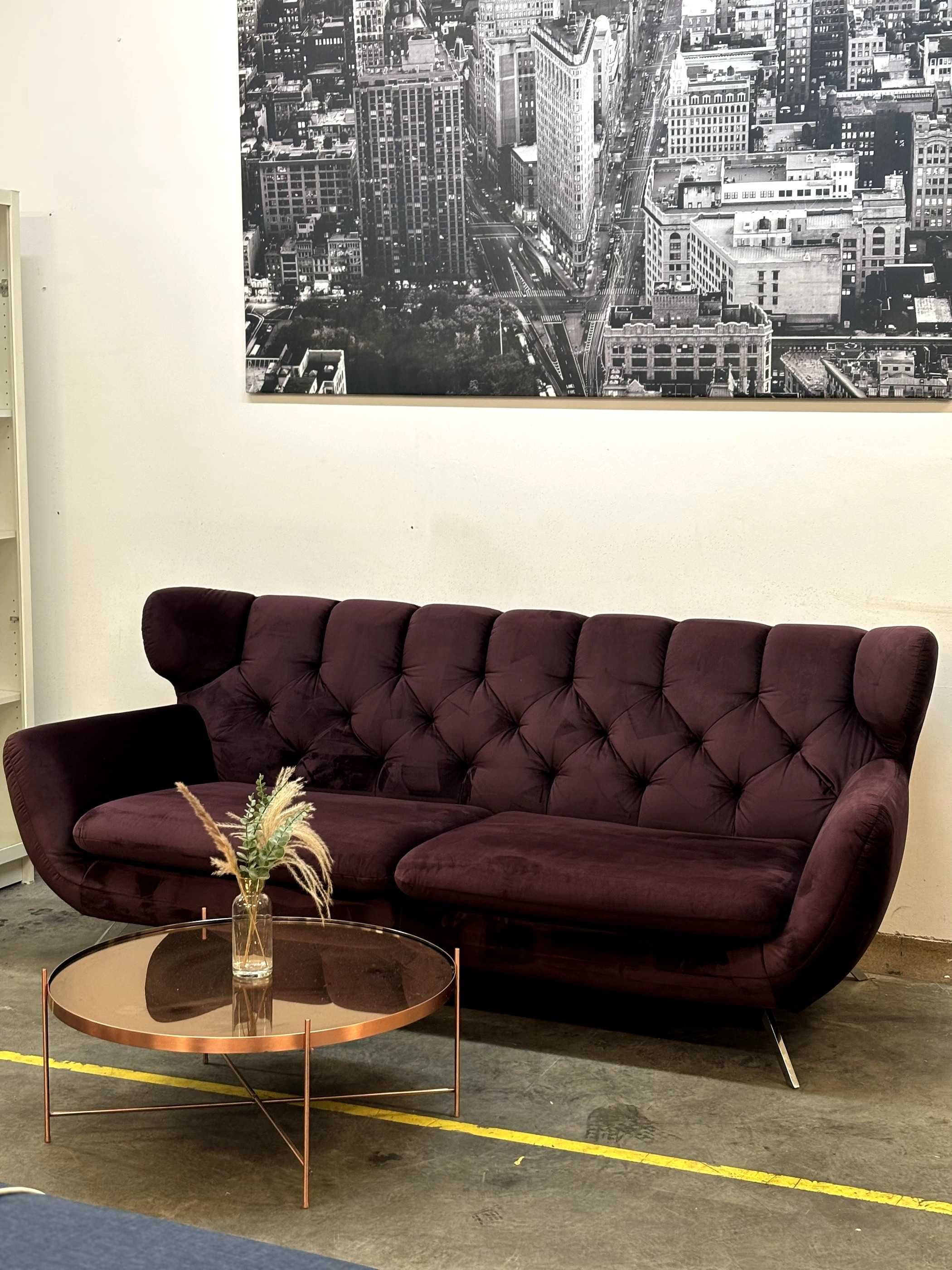 Ekskluzywna sofa SIXTY fioletowa | Darmowy Transport