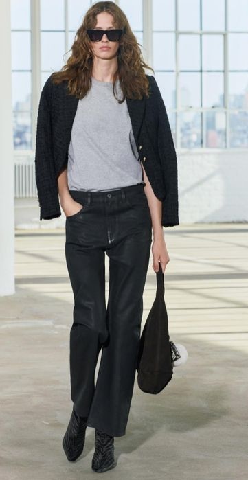 ZARA Woman Collection piękne nowe woskowane spodnie 40 bawełna