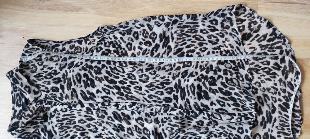 Bluzka koszulowa bez rękawów 38 H&M wzór panterka