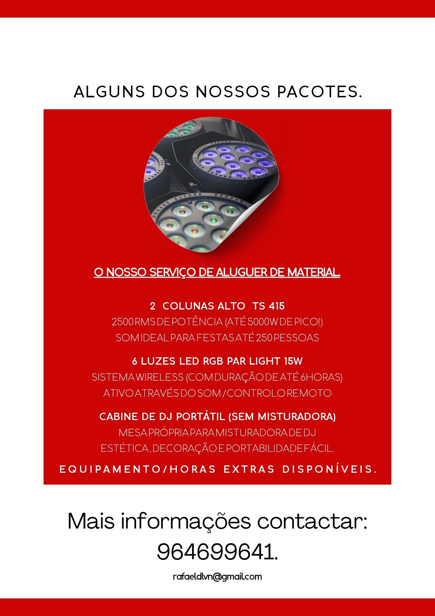 Material de Som, Dj, músico profissional (festas/casamento)