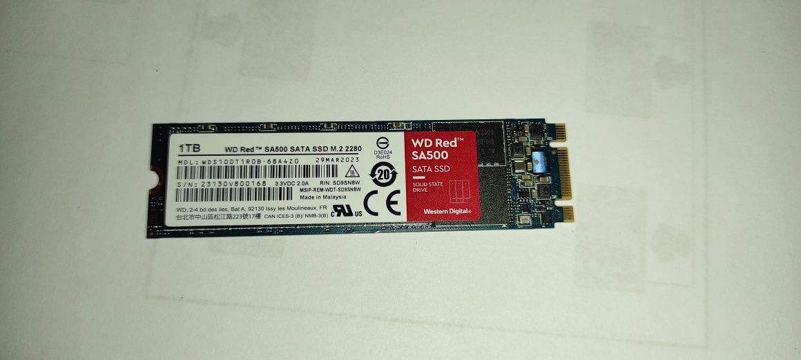 SSD WD RED SA500 SATA m2 1tb
