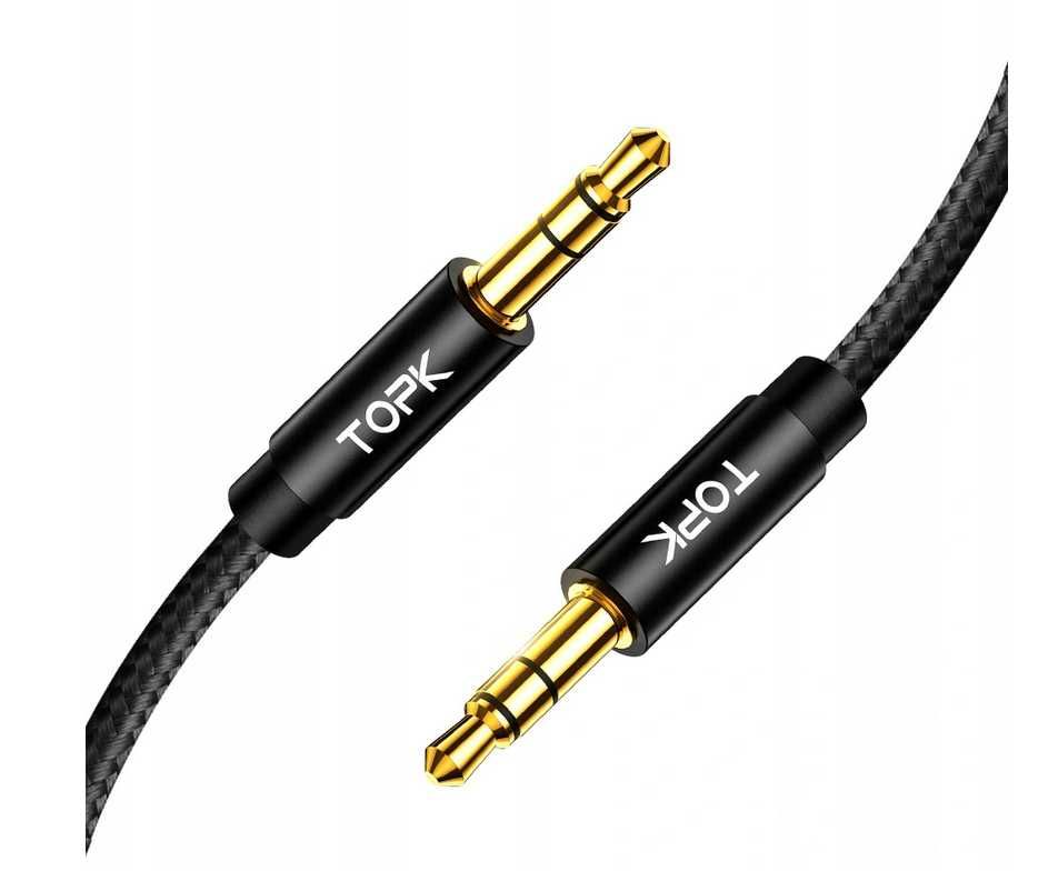 Kabel minijack (3,5 mm) - minijack (3,5 mm) / telefon - samochód 2m