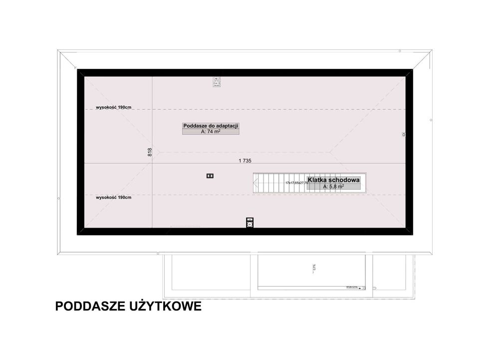 Nowoczesny dom wolnostojący z poddaszem użytkowym w Małęczynie.