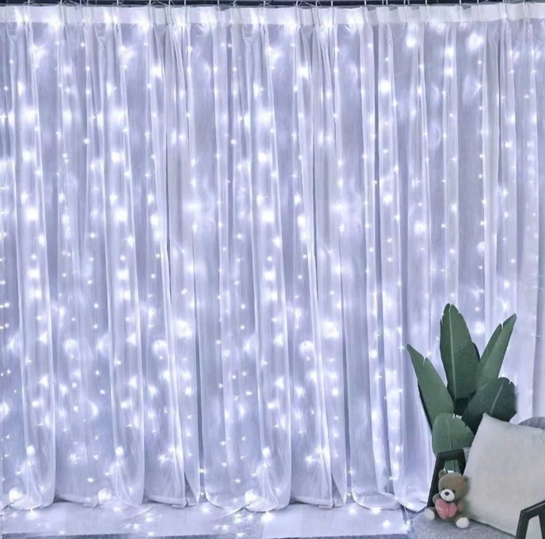 Kurtyna świetlna 300 led lampki. Świąteczna girlanda XL