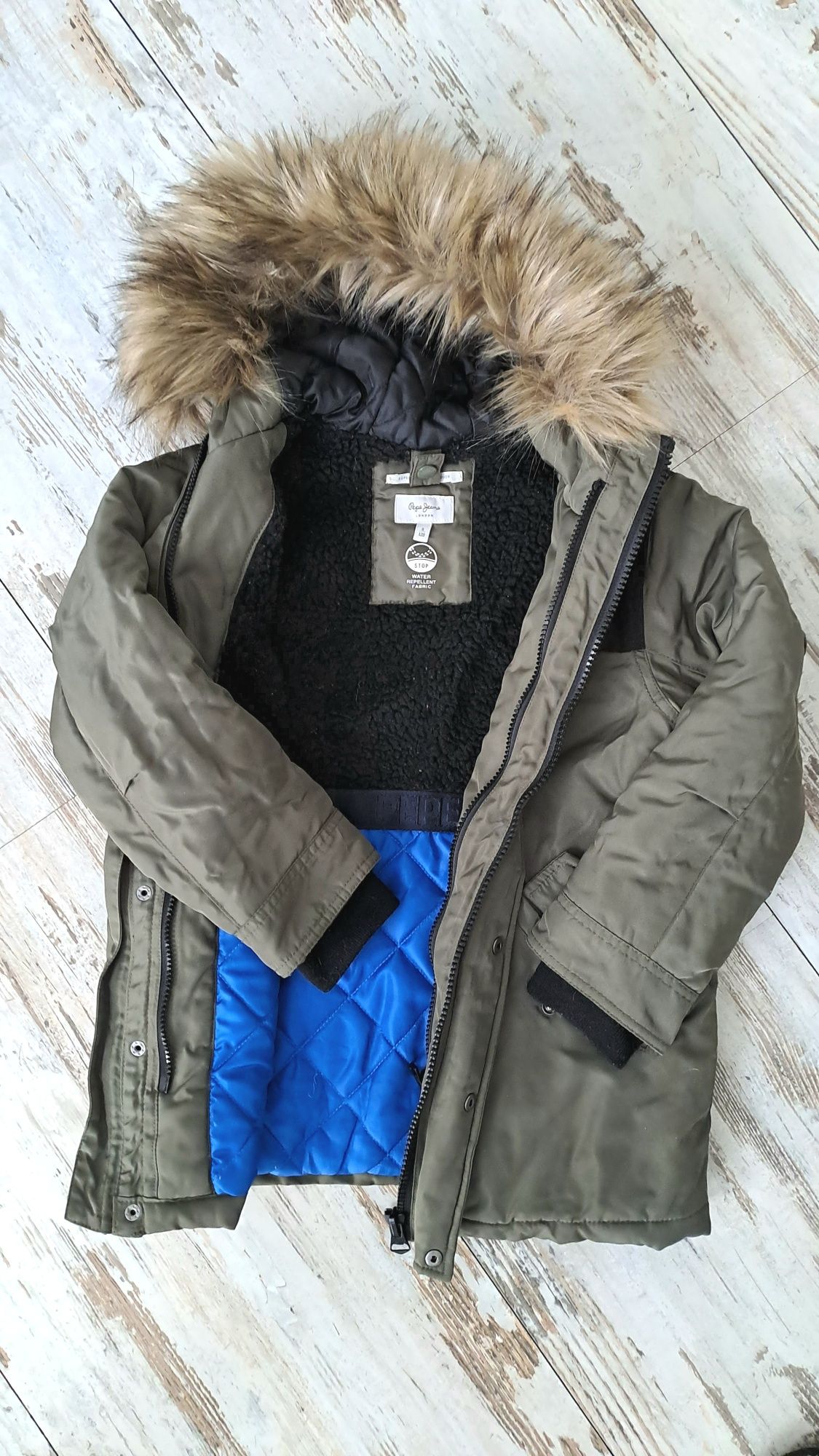 Pepe Jeans kurtka zimowa 2w1 z kamizelką świetna! r.128