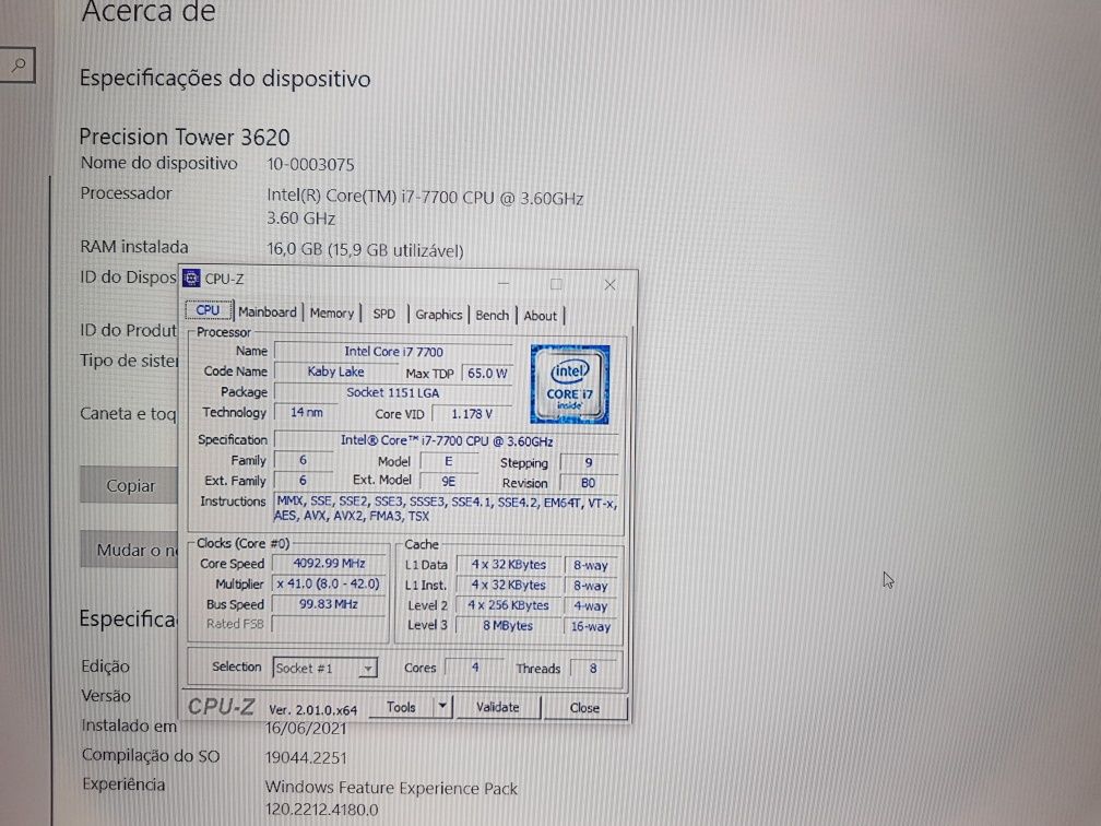 Processador Intel Core i7 7700
