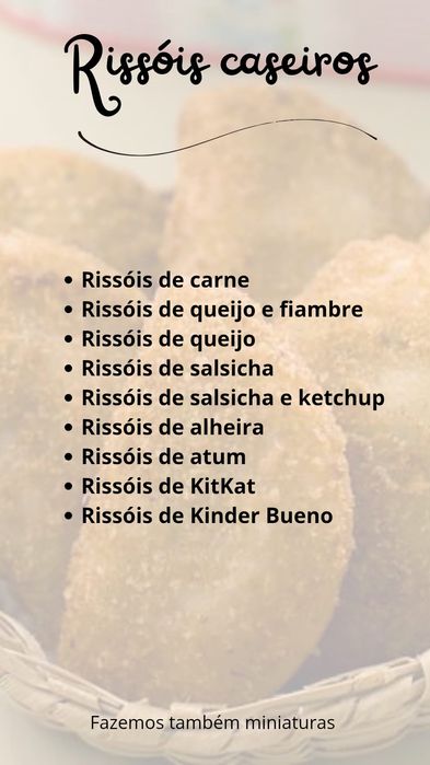 Rissóis caseiros