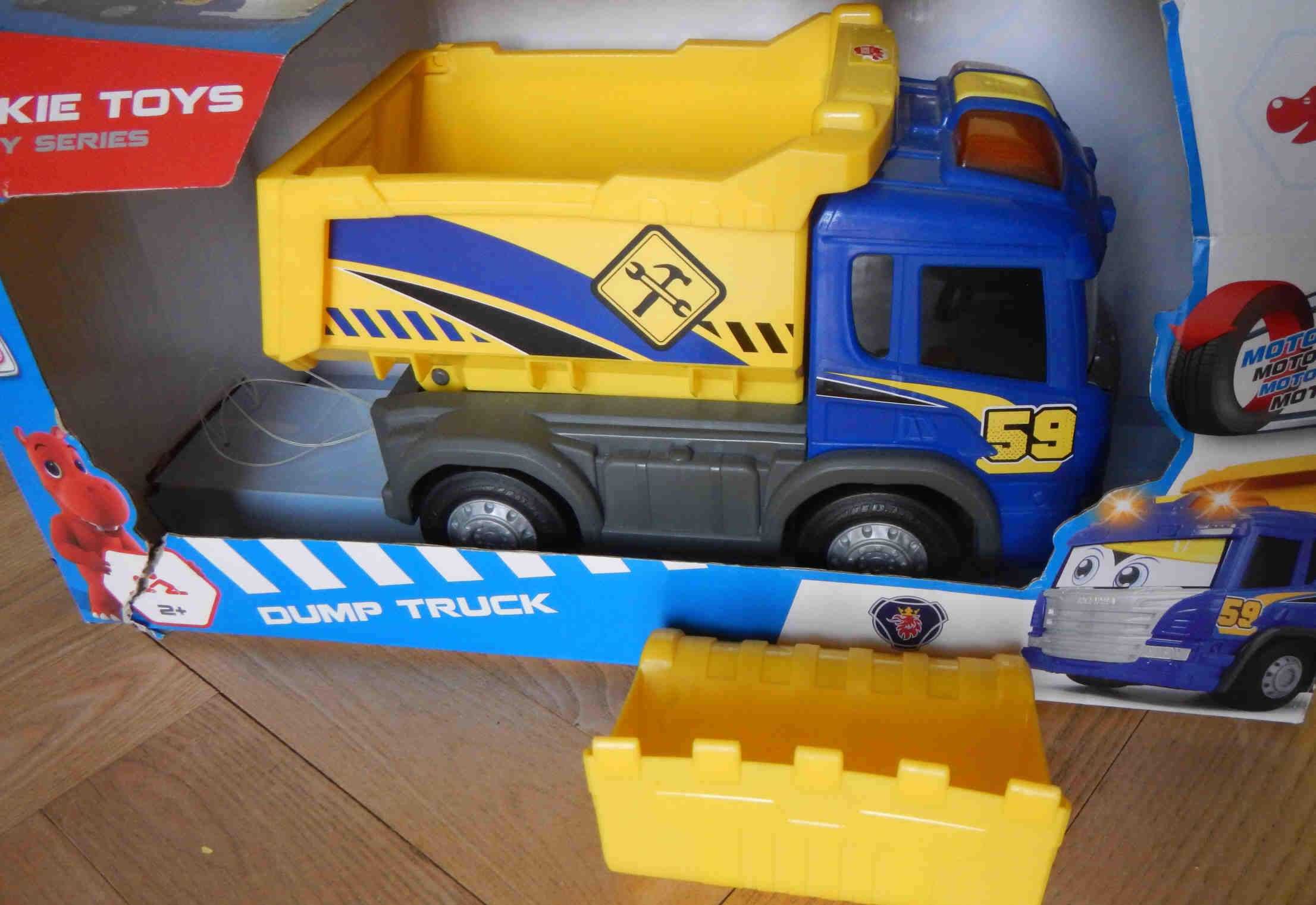 Simba Happy Scania Dickie pojazd wywrotka 24m+