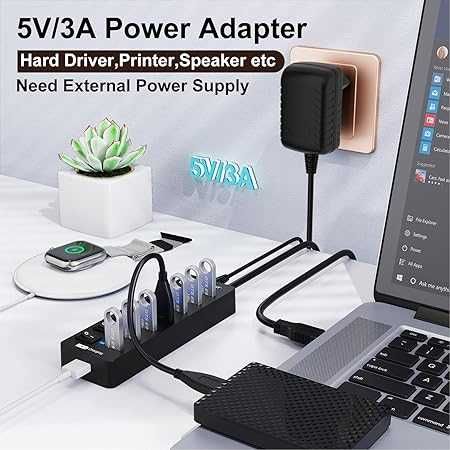 Koncentrator USB 3.0, 7 portów nowy