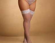 Pończochy duże r. 6 plus size białe ślubne
