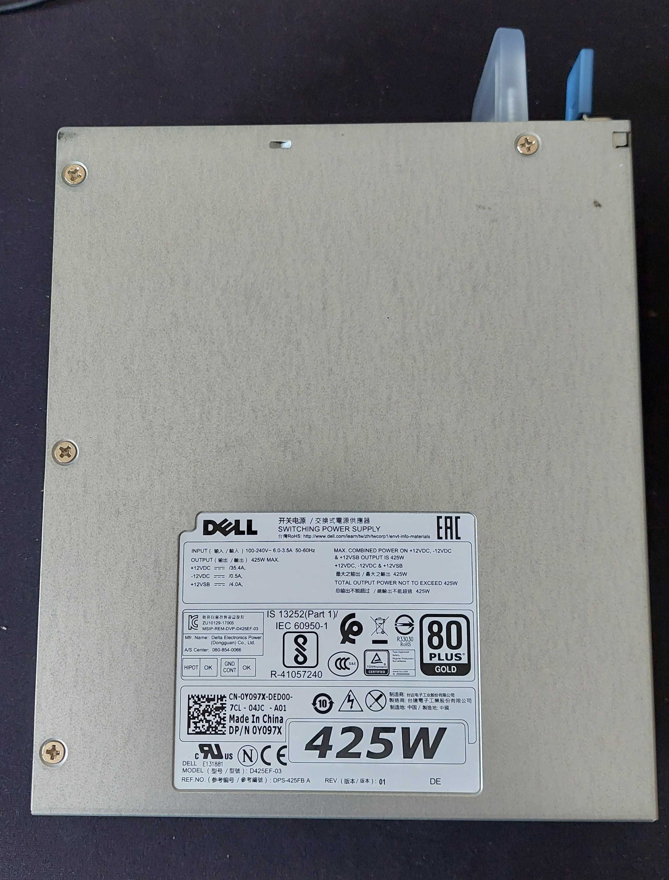 Fonte de alimentação genuína de 425W para Dell T8520, T7820