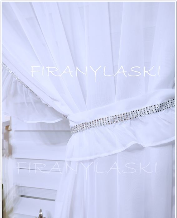 Firana 400x160 Firany do pokoju salonu cyrkonie