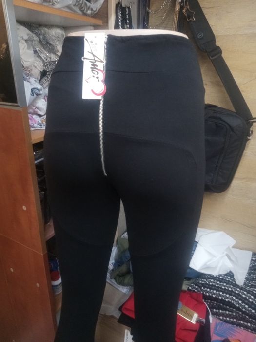 Spodnie Turcja Push Up czarne 2 wzory M/L i L/XL bawełna wyprzedaż