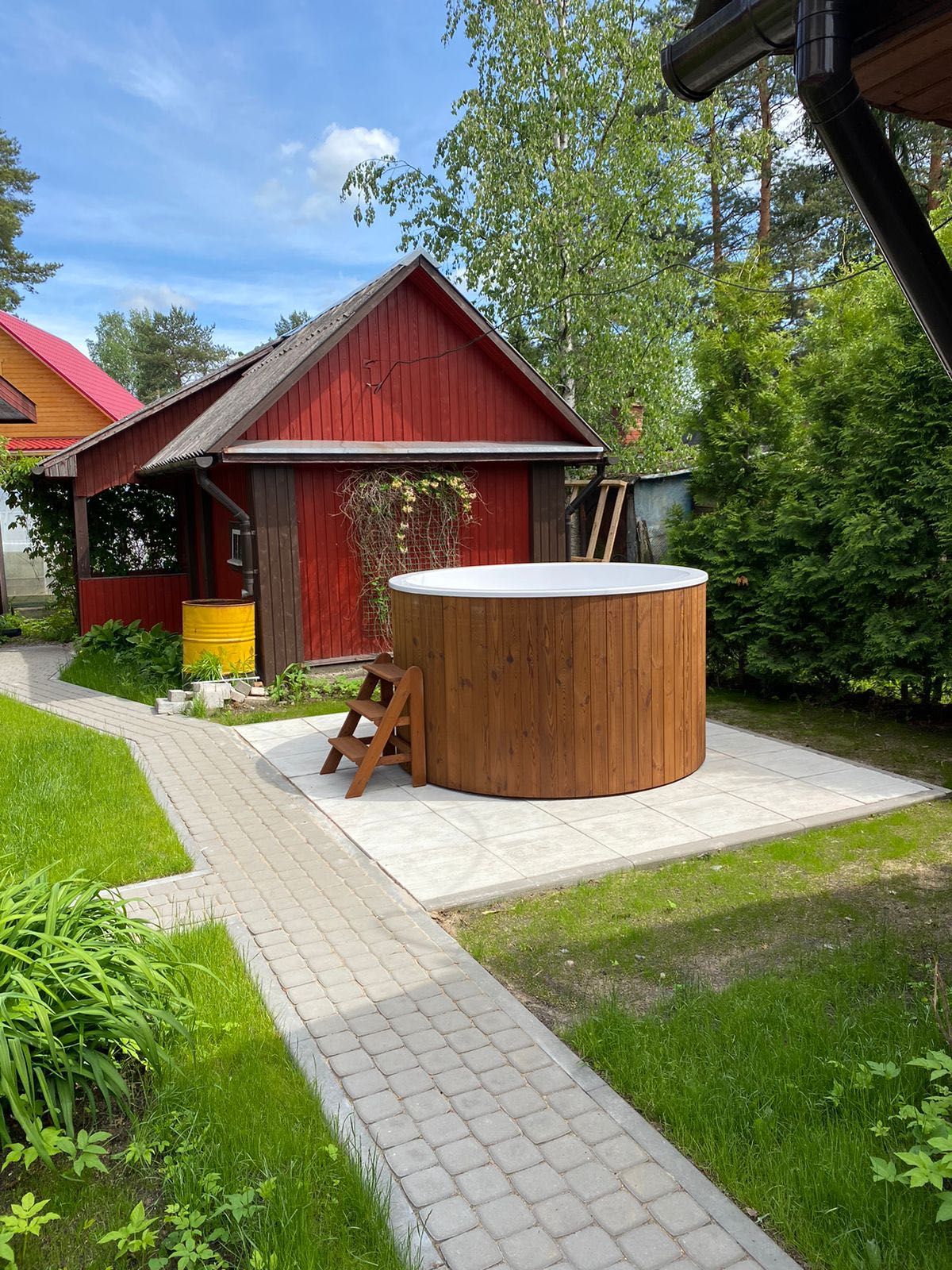 Balia ogrodowa Jacuzzi dla 2-8 osób | Gorąca beczka z piecem Hot Tube
