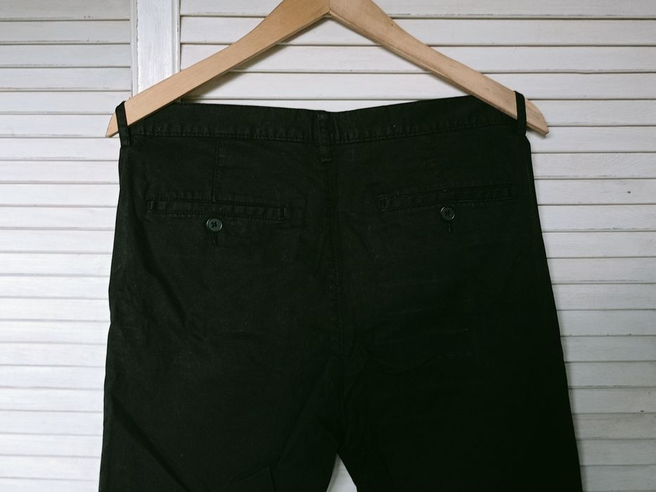 Spodnie chinosy męskie czarne skinny fit H&M r. 46/M