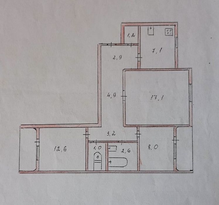 3 кімн 3 поверх з ГАО