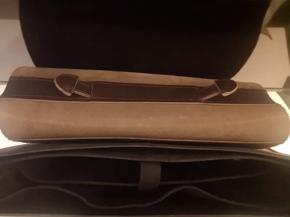 Zestaw duży ofolder folder obag o bag torba na laptop skóra naturalna