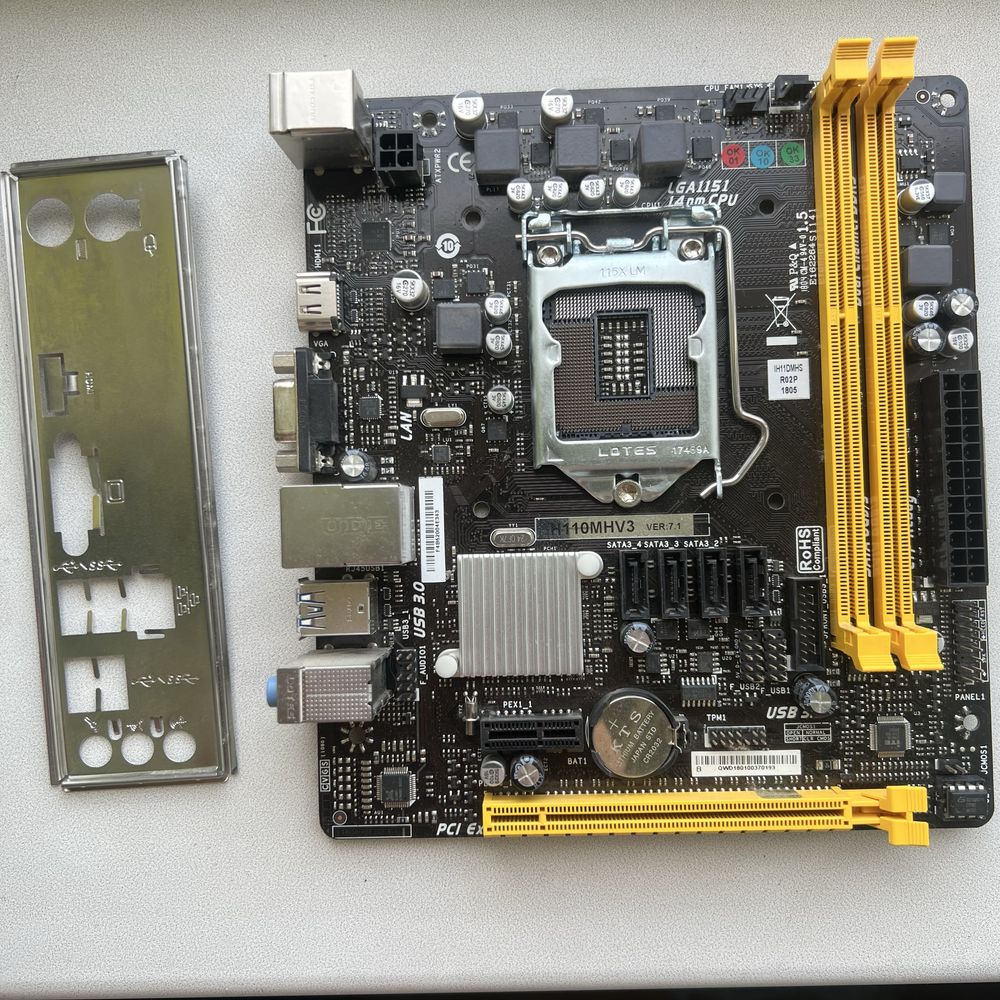 Материнська плата biostar h110mhv3