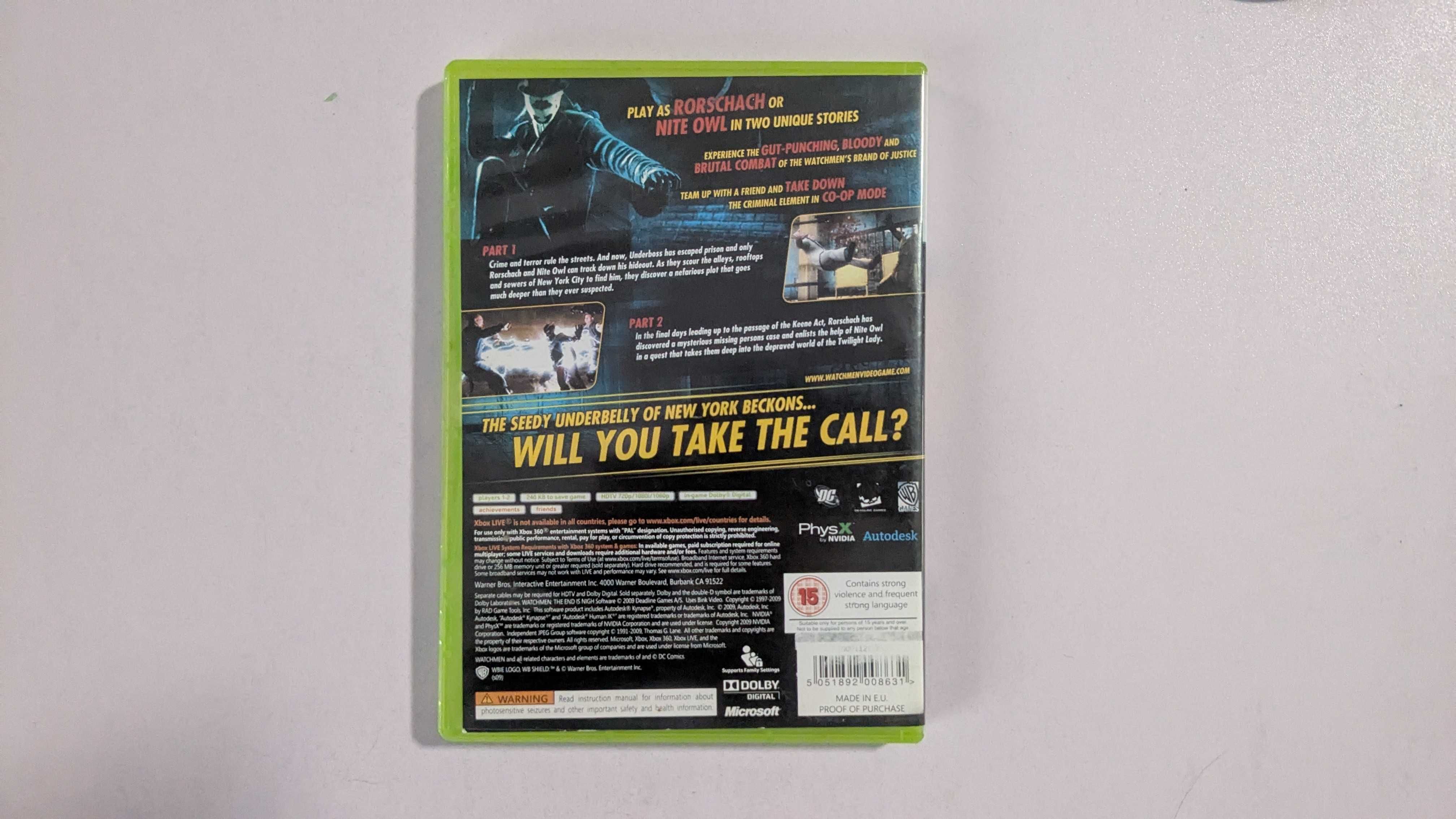 Watchmen The End Is Nigh Parts 1 And 2 (Xbox 360)