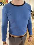 Scotch&soda sweter niebieski L 40 bawełna wełna