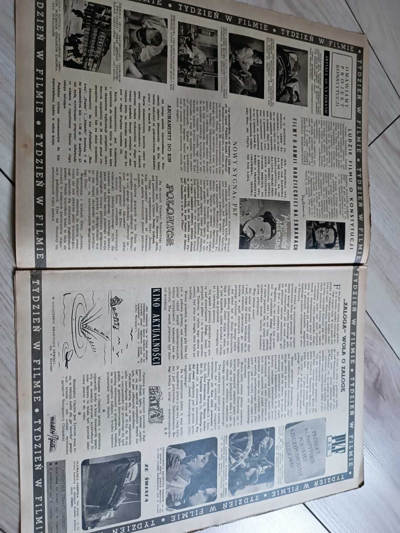 Stare czasopismo Film 1952 nr 8 (169)