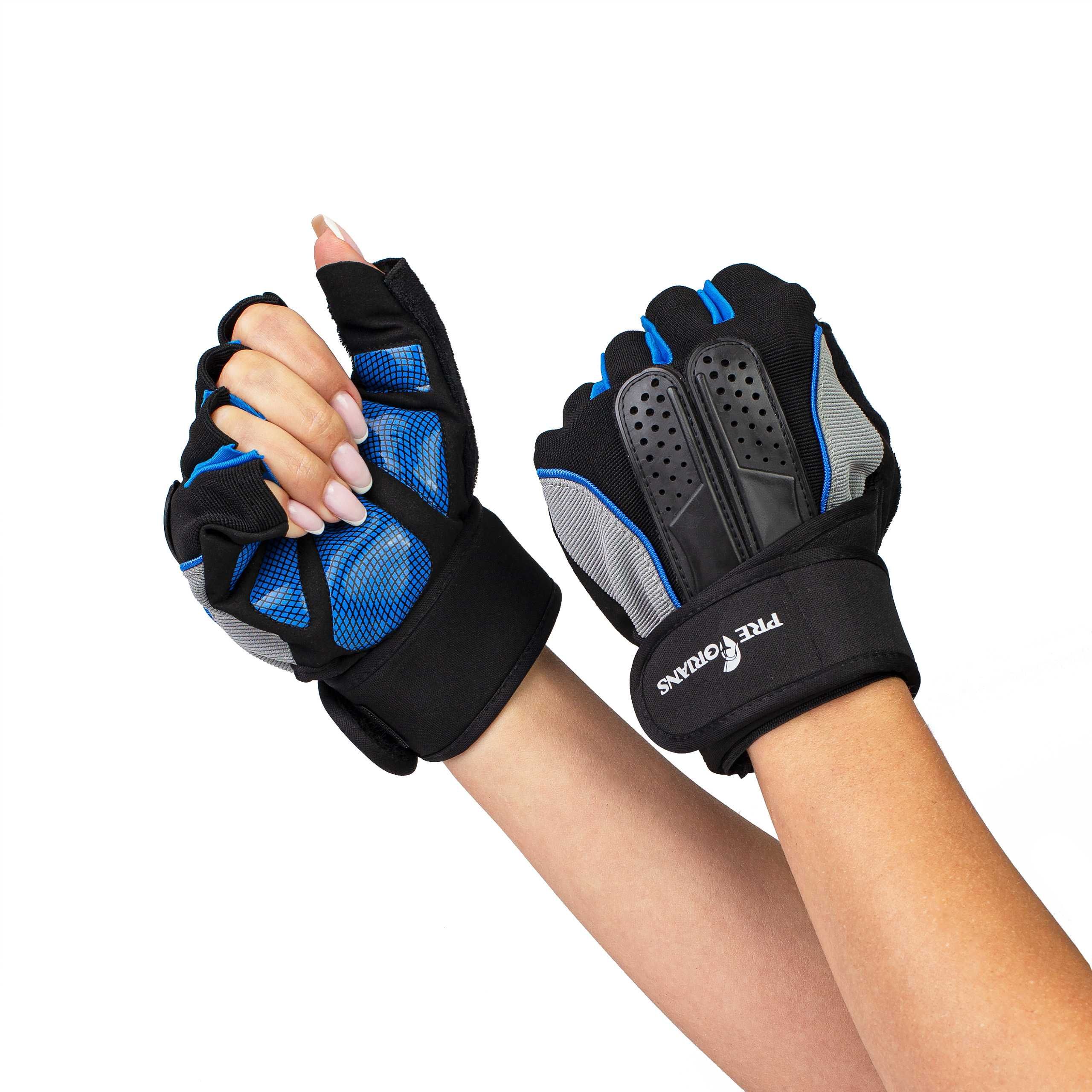 Rękawice treningowe na siłownię fitness Pretorians RT02 niebieskie XL