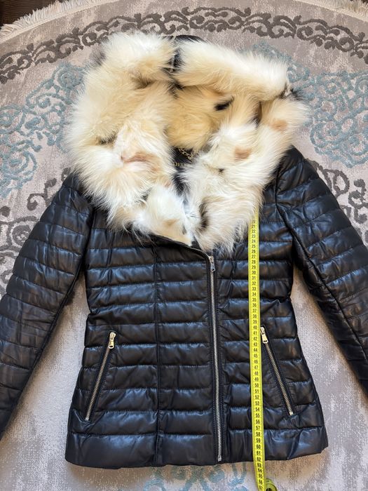 Пуховик шкіряний