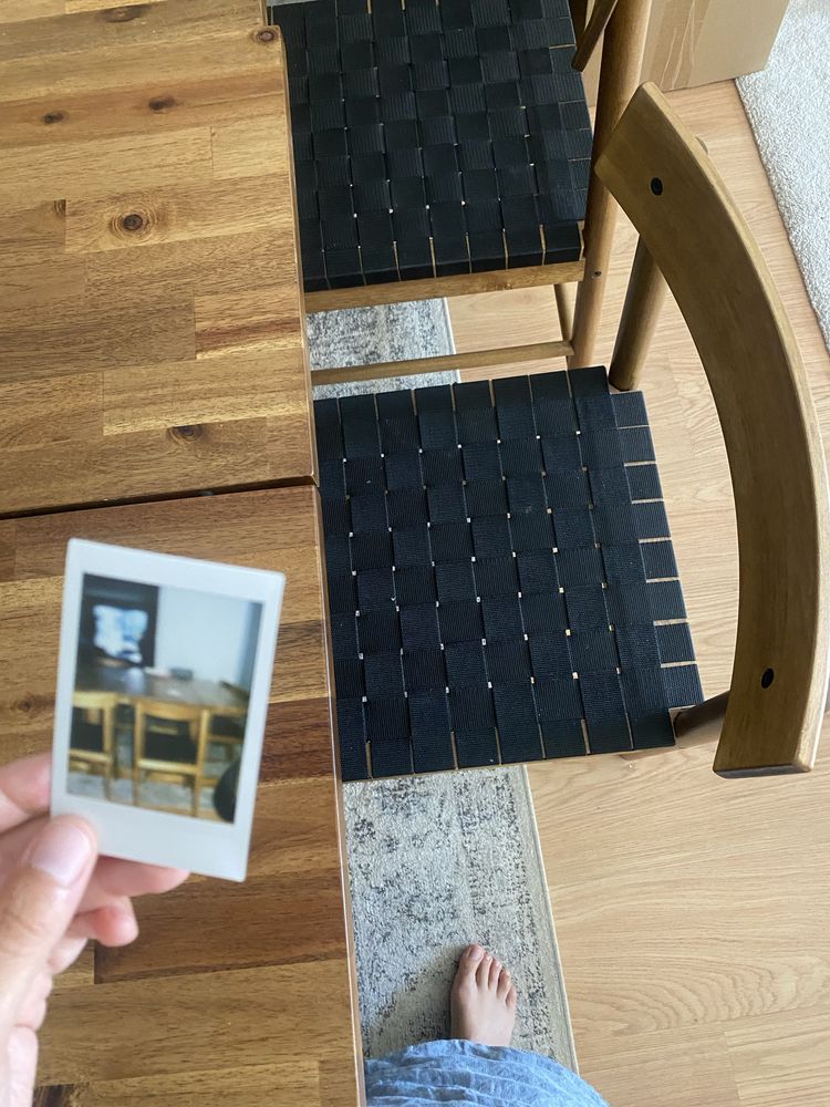 Mesa madeira com 4 cadeiras - nacknas ikea
