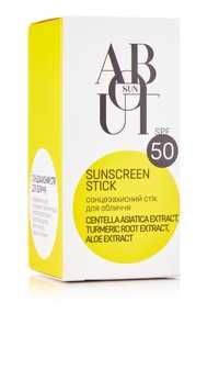 Сонцезахисний стик для обличчя ABOUT sun Sunscreen Stick SPF 50, 30 г