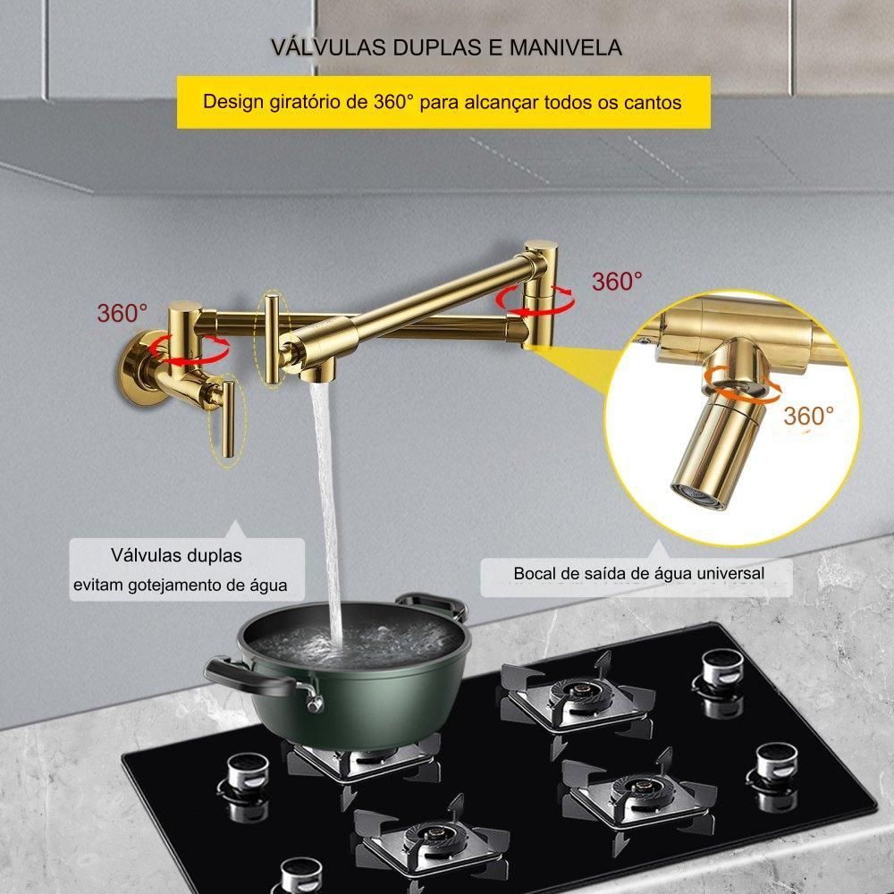 Torneira Parede para Panelas , 620mm