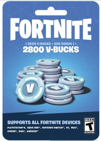 Fortnite V-Bucks 2800+100, 2900 В-Баксів передаю подарунком