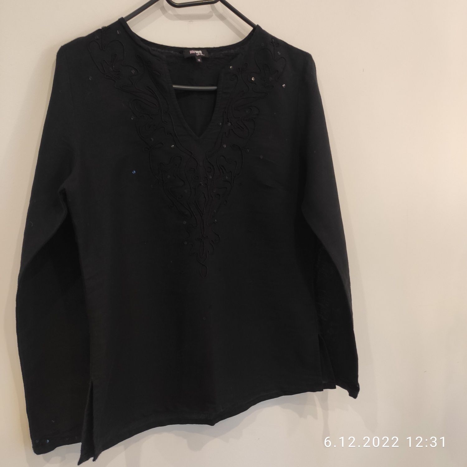 Bluzka czarna w stylu boho