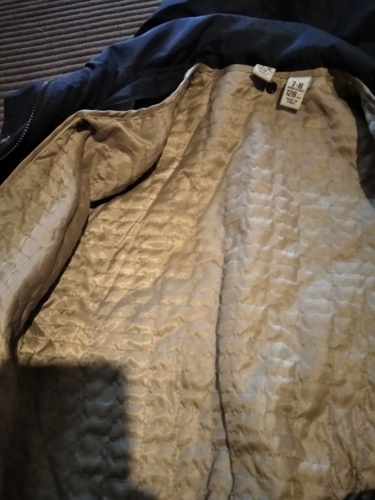 Parka azul da zara 7- 8 anos