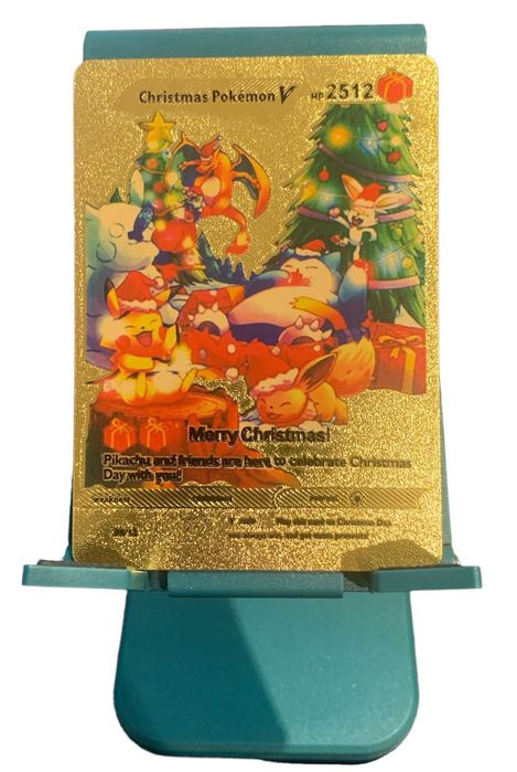 * Świąteczna złota karta Pokemon Christmas V Gold wysokie HP 2512