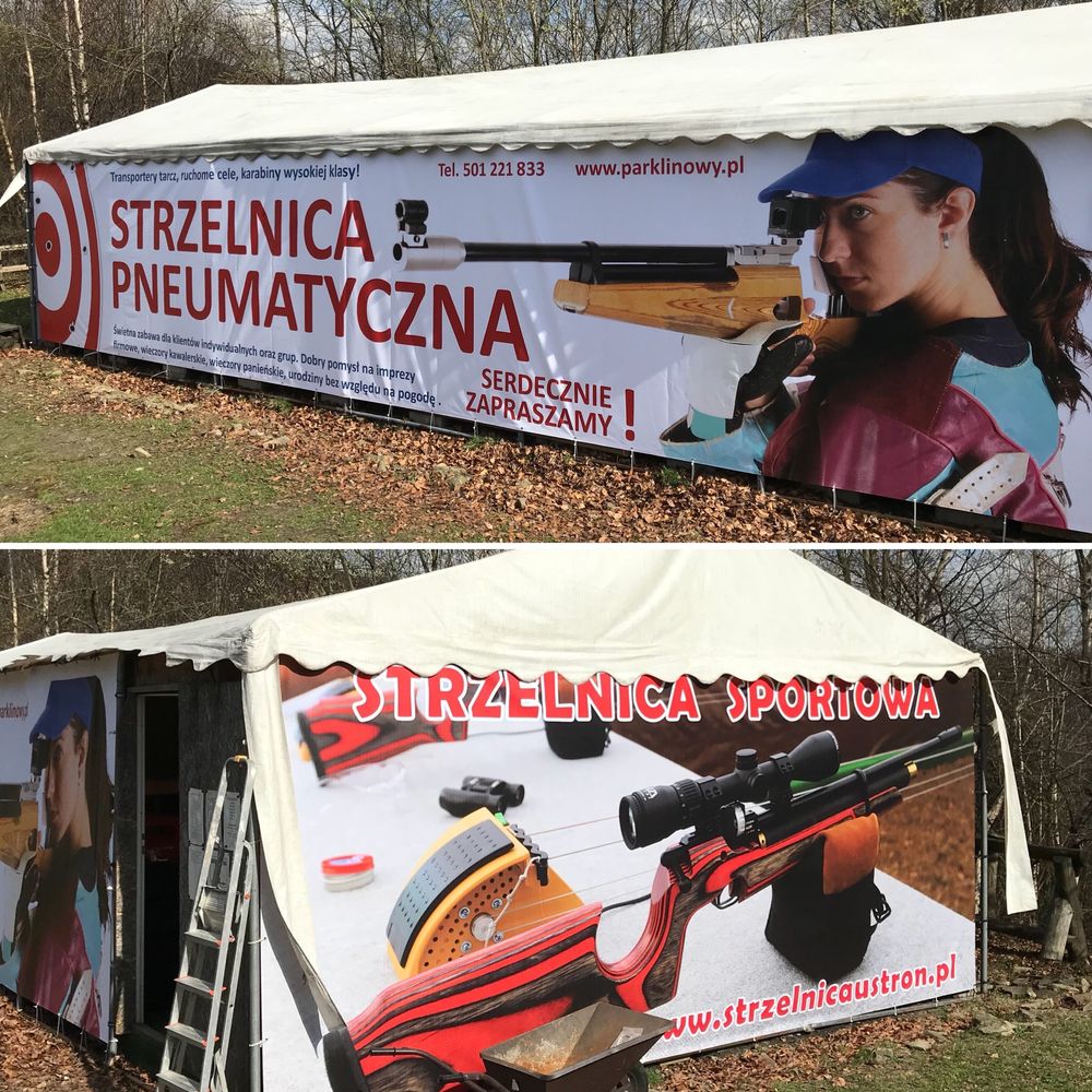 Baner reklamowy wzmacniany oczkowany 300x150cm reklama plandeka