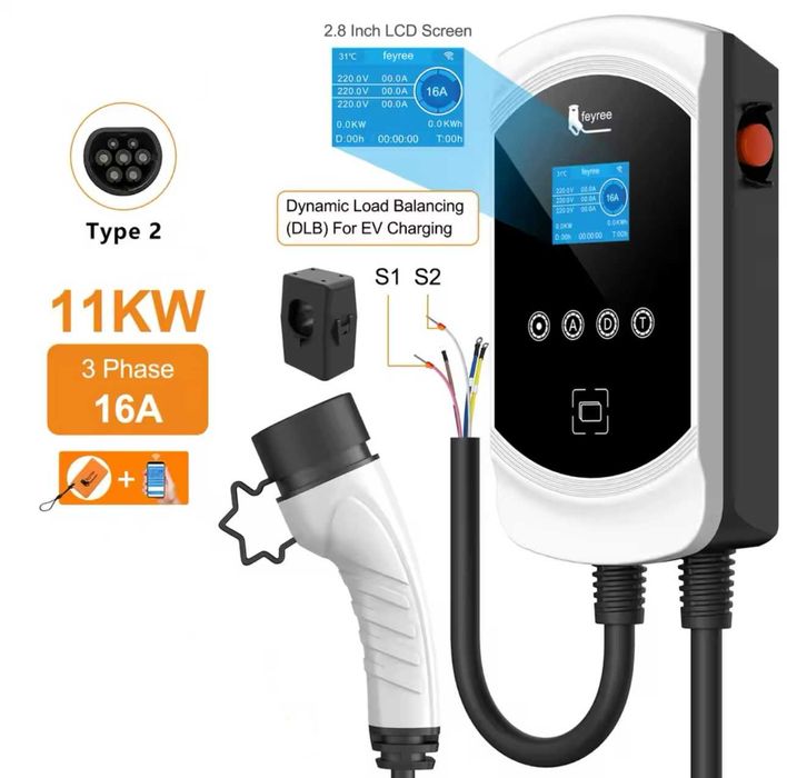 Balanceamento Carga 11 kw - 32A - Trifasica - Wallbox