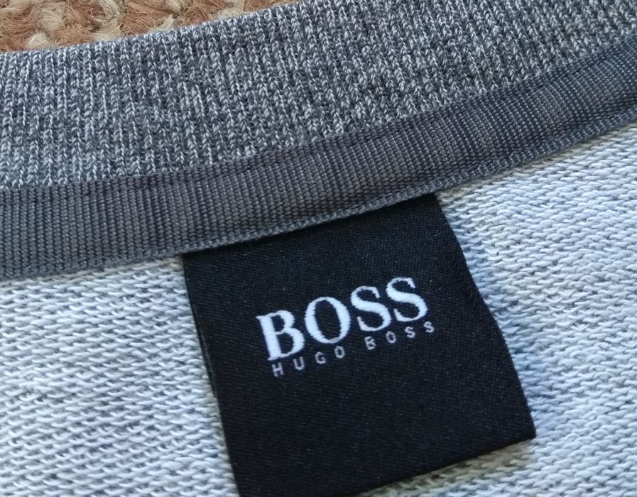 HUGO BOSS серый свитшот кофта Big Logo оригинал M